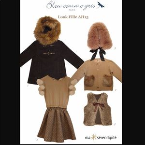 BLEU COMME GRIS Rufina girl dress,4,rabbit!LUXURY